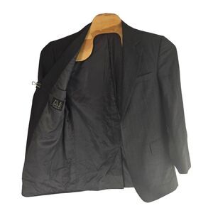 Jos A. Banks Mens 39R‎ Gray Chalk Stripe 100% Wool Blazer Sport Coat Jacket